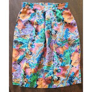 90's Vintage Silk Tulip Skirt with Pockets Size 6 US